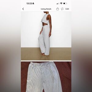 skims boyfriend loose pant in heather gray